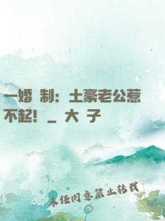 一婚兩制：土豪老公惹不起！