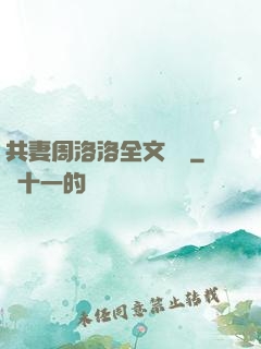 共妻周洛洛全文閱讀