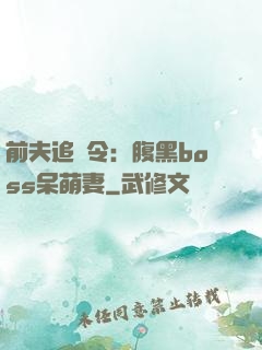 前夫追緝令：腹黑boss呆萌妻