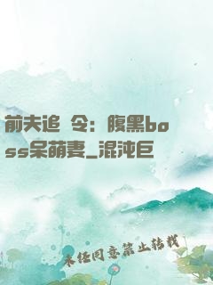 前夫追緝令：腹黑boss呆萌妻