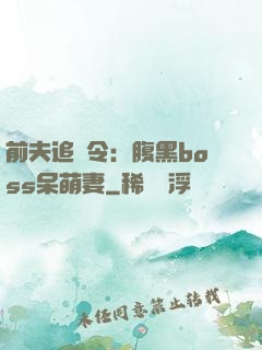 前夫追緝令：腹黑boss呆萌妻