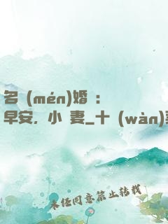 名門(mén)婚寵：早安，小鮮妻