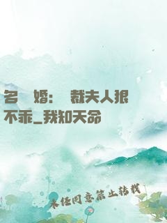 名門隱婚：總裁夫人狠不乖