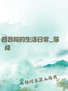 四合院的生活日常