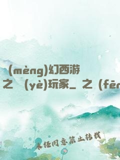 夢(mèng)幻西游之職業(yè)玩家