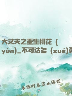 大丈夫之重生桃花運(yùn)