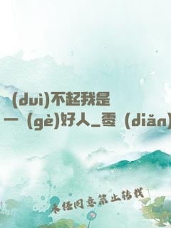對(duì)不起我是一個(gè)好人