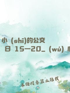 小詩(shī)的公交車日記15一20