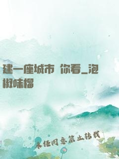 建一座城市給你看