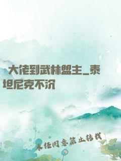 從大佬到武林盟主