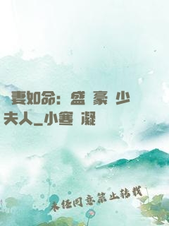 愛妻如命：盛寵豪門少夫人