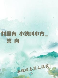 村里有個小伙叫小方
