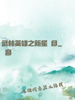 武林英雄之新星奪目