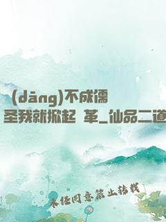 當(dāng)不成儒圣我就掀起變革