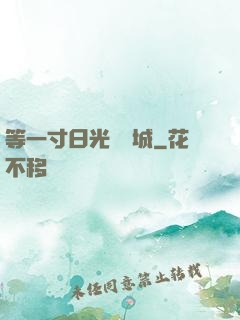 等一寸日光來傾城