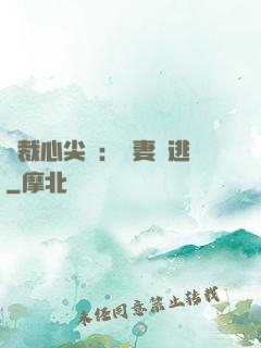 總裁心尖寵：嬌妻別逃