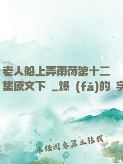 老人船上弄雨荷第十二集原文下載
