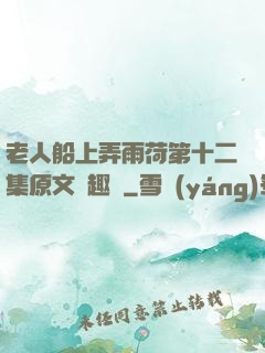 老人船上弄雨荷第十二集原文筆趣閣