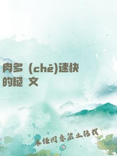肉多車(chē)速快的糙漢文