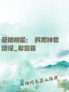 草根明星：國民男神套路深