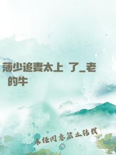 薄少追妻太上頭了