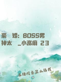 豪門閃婚：BOSS男神太難纏