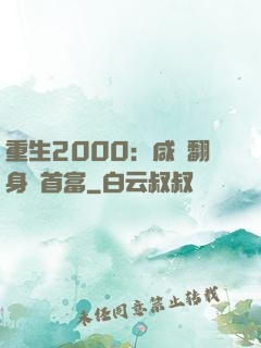 重生2000：咸魚翻身變首富