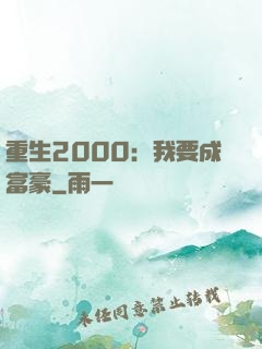 重生2000：我要成富豪