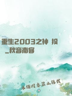 重生2003之神級投資
