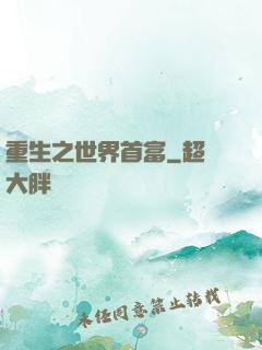 重生之世界首富