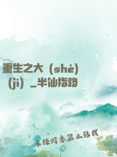 重生之大設(shè)計(jì)師