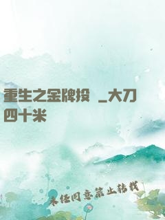 重生之金牌投資