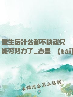重生后什么都不缺就只能努努力了