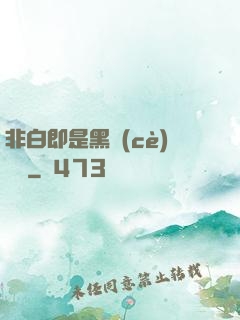 非白即是黑測(cè)試書