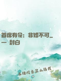 首席有令：非婚不可